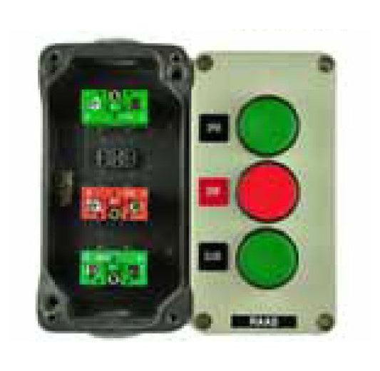 Metal Spring Return Control Station with Open-Stop-Close Marking - Image 1