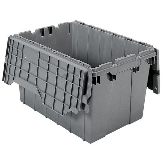 1.6 Cubic Feet Gray Attached Lid Container - Source Equipment Co. - Image 1