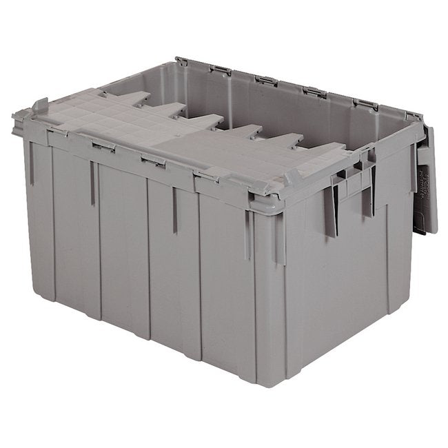 Gray Attached Lid Container - 3.8 Cubic Feet Capacity - Image 1