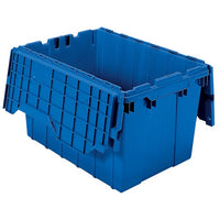 Blue 1.6 Cubic Feet Attached Lid Container - Source Equipment Co.