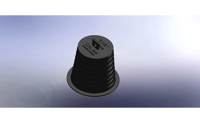 Poly Pull Plug with Rope Tab - 3.5 in LDPE - Image 1
