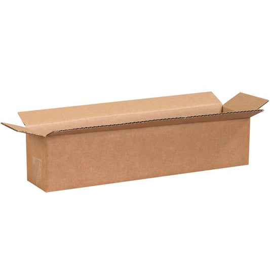 18x4x4 Long Corrugated Box - ECT-32 Kraft, 25-Pack - Image 1