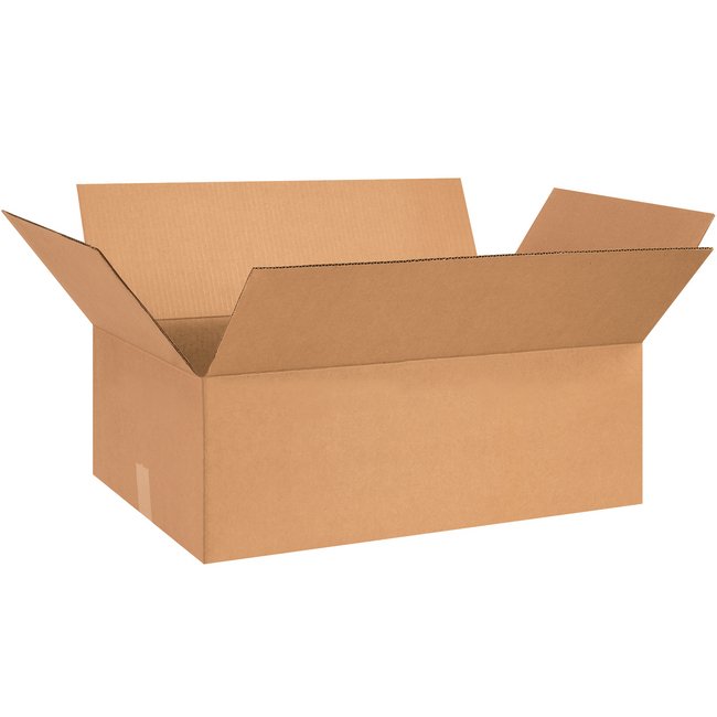26x15x7 Flat Corrugated Box - Kraft ECT-32, Bundle of 20 - Image 1