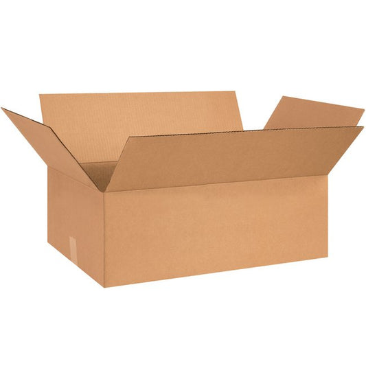 26x15x7 Flat Corrugated Box - Kraft ECT-32, Bundle of 20 - Image 1