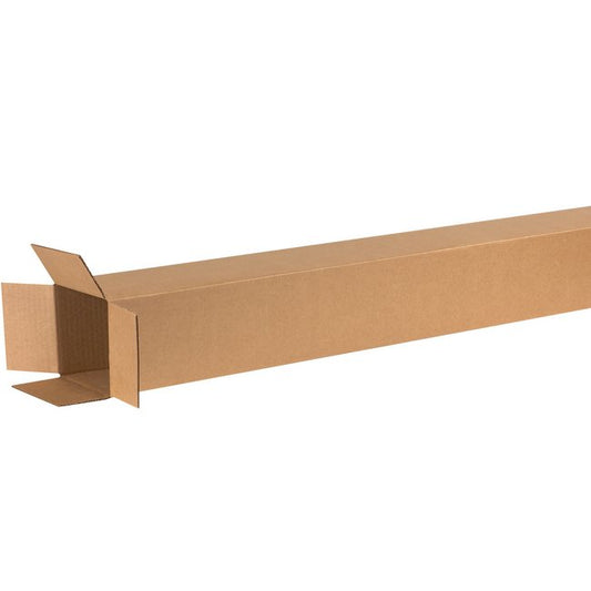 6x6x62 Tall Corrugated Box - ECT-32 Kraft, Bundle of 15 - Image 1