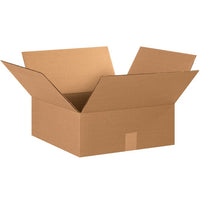 15x15x6 Flat Corrugated Box - ECT-32 Kraft - Bundle of 25