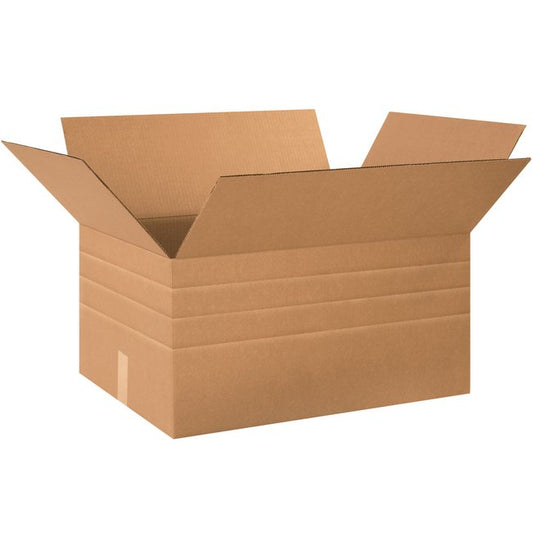 Adjustable Multi-Depth Corrugated Box - 24x18x12 in - Image 1