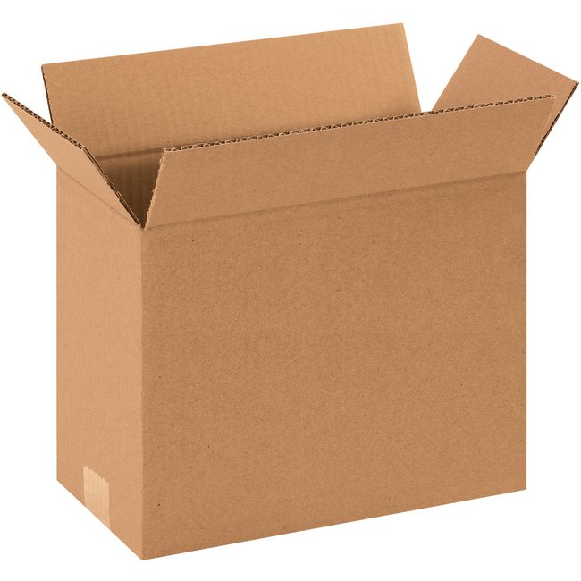 Alpha 12x6x12 ECT-32 Kraft Corrugated Box Bundle (25 Pack) - Image 1