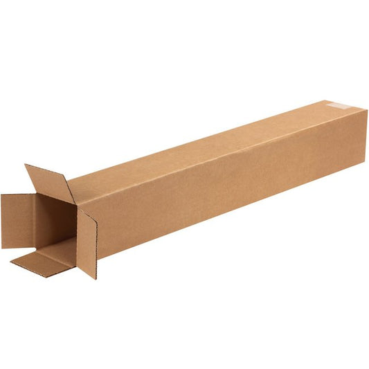 Long Kraft Tall Corrugated Box - 4x4x28 (Pack of 25) - Image 1