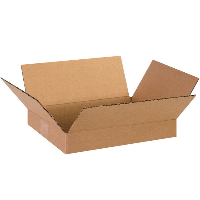 13x10x2 Flat Corrugated Box - ECT-32 Kraft, Bundle of 25 - Image 1
