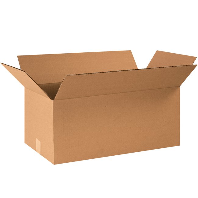Alpha Packaging, Inc. 24x12x10 ECT-32 Single Wall Kraft Corrugated Box Bundle (25 Pack) - Image 1