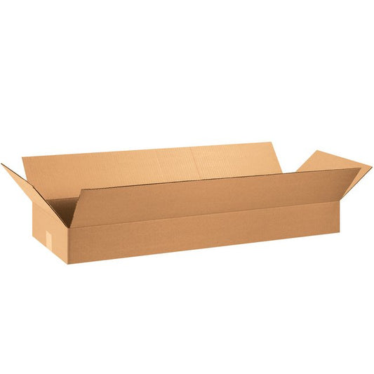36x12x6 Flat Corrugated Box - Kraft ECT-32 - Bundle of 20 - Image 1