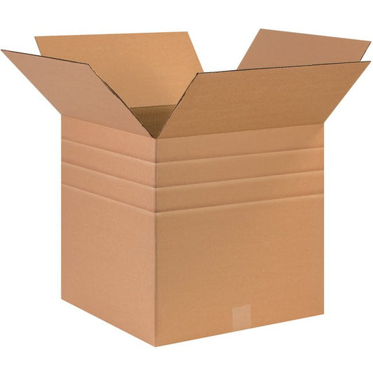 17x17x17 Multi-Depth Kraft Corrugated Box - Pack of 25 - Image 1