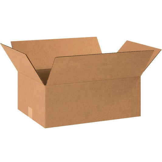 Alpha ECT-32 Kraft Corrugated Box - 18.5x12.5x7 in - Image 1