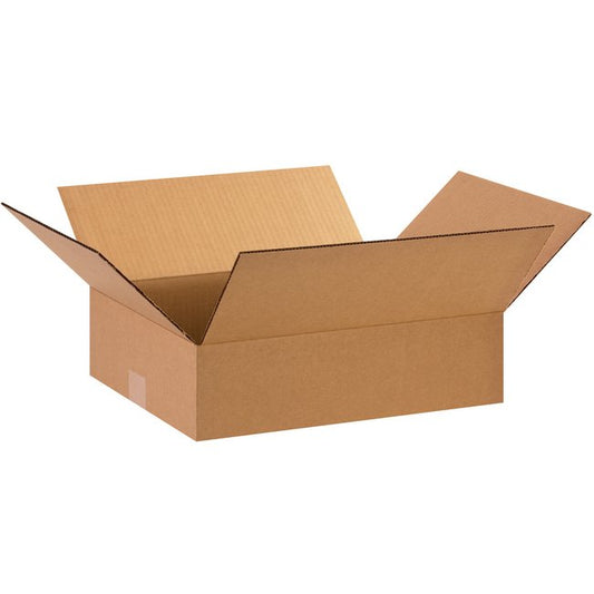 Alpha Flat Corrugated Box 15x12x4 (25-Pack) - Image 1