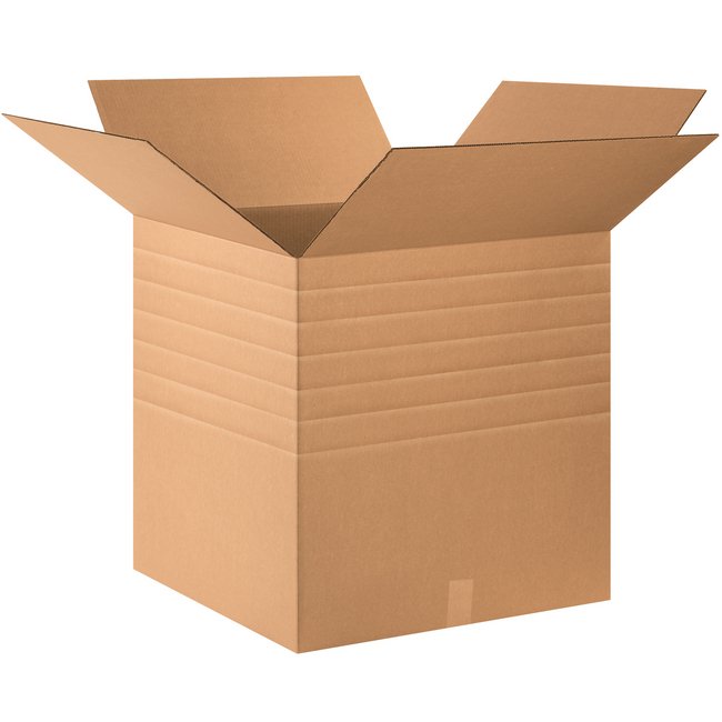 Heavy-Duty Multi-Depth Corrugated Box - 24x24x24 inches - Image 1