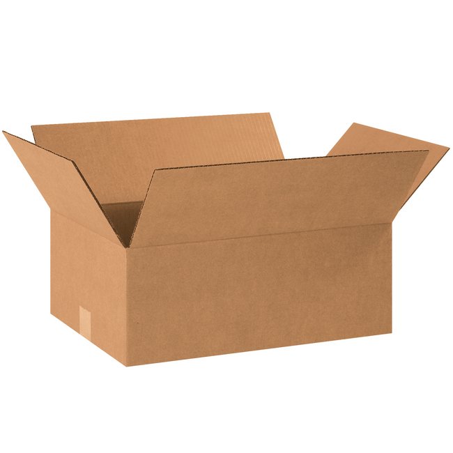Alpha Packaging, Inc. ECT-32 Kraft Corrugated Box - 18x12x7 in - Image 1