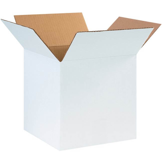 10x10x10 White Corrugated Box - Image 1