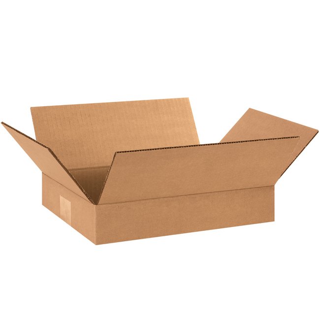 12x9x2 Flat Corrugated Box - Kraft ECT-32 - Bundle of 25 - Image 1