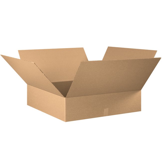 32x32x8 Flat Corrugated Box - ECT-32 Kraft - Bundle of 10 - Image 1
