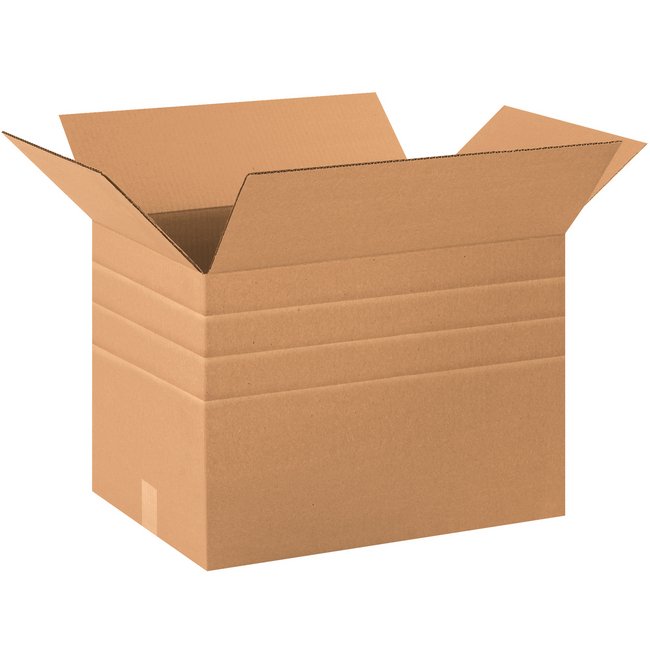 Adjustable Multi-Depth 20x14x14 Corrugated Box - Image 1