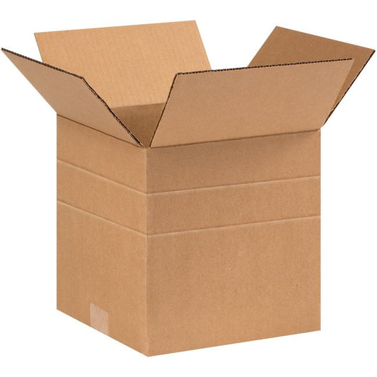 Adjustable Multi-Depth Corrugated Box 9x9x9 Bundle (Pack of 25) - Image 1