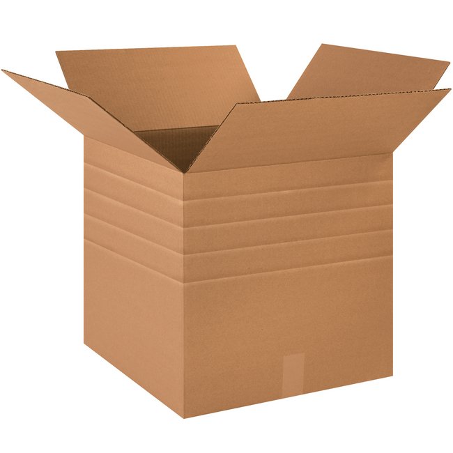 Multi-Depth 18x18x18 ECT-32 Kraft Corrugated Box Bundle (20 Pack) - Image 1