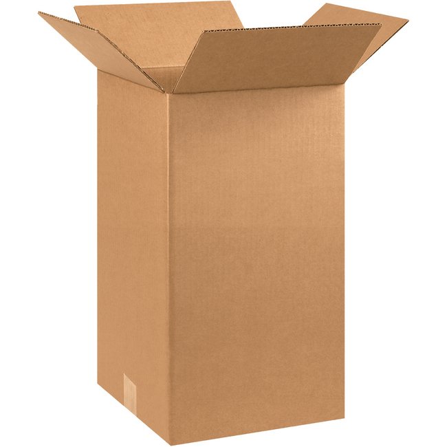 Alpha Packaging Tall Corrugated Box - 10x10x18 in - Image 1