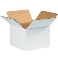 6x6x4 Corrugated Box - White, Multi-Depth, Pack of 25