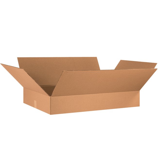 36x24x6 Flat Corrugated Box, Kraft ECT-32 (Bundle of 10) - Image 1