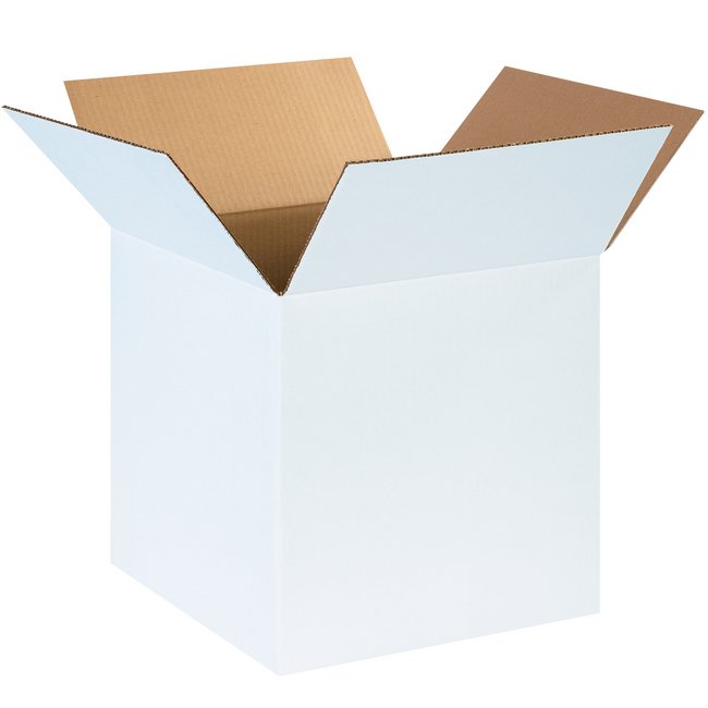 14x14x14 White ECT-32 Corrugated Box Bundle (25 Pack) - Image 1