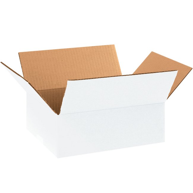 Alpha Packaging 11-1/4x8-3/4x4 White Corrugated Box Bundle (25-Pack) - Image 1