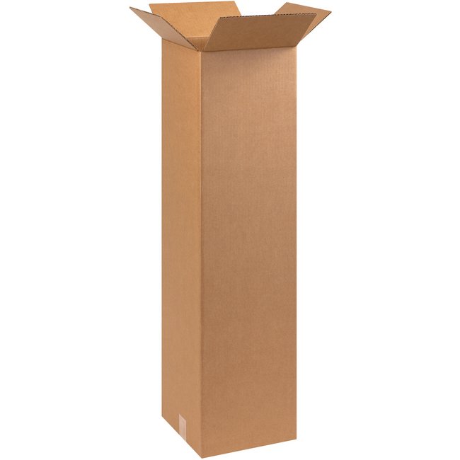 Alpha Tall Corrugated Box - 10x10x40 inches - Image 1