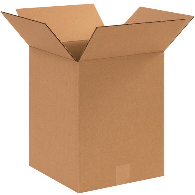 Alpha ECT-32 Kraft Corrugated Box - 12x12x15in - Image 1