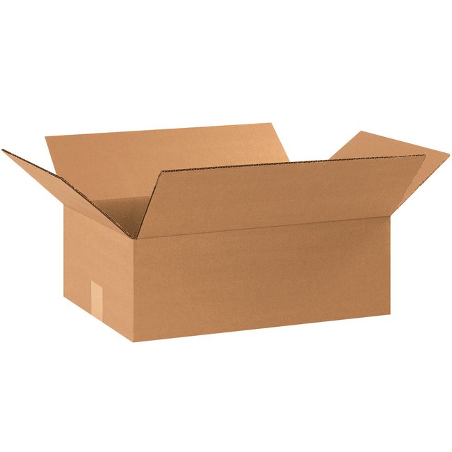 Alpha's 17-1/4x11-1/4x4 Flat Corrugated Box - Image 1