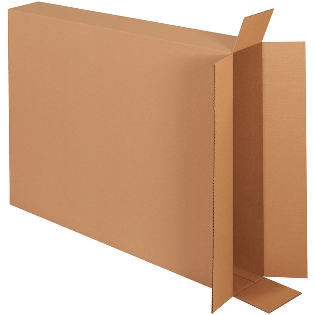 Alpha Packaging 28x5x38 in ECT-32 Kraft Side Loading Box - Bundle of 20 - Image 1