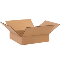 10x10x2 Flat Corrugated Box - ECT-32 Kraft, Bundle of 25