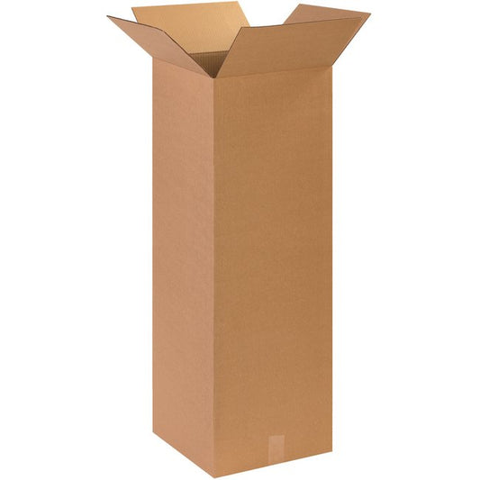 Tall Corrugated Box - 14x14x40 in, Kraft ECT-32, Bundle of 15 - Image 1