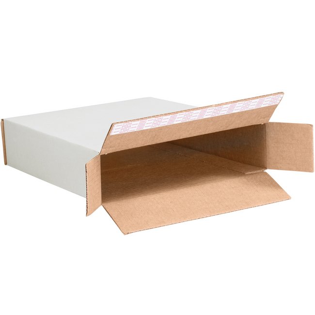 Alpha Packaging 11-1/8x2x8-3/4 FOL Self-Seal Corrugated Box - Image 1