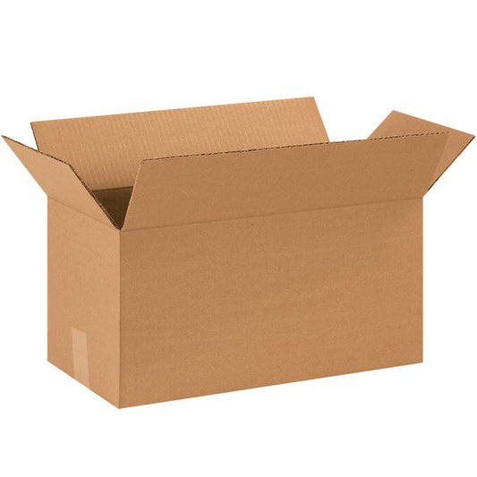 Alpha Packaging, Inc. 18x9x9 ECT-32 Kraft Long Corrugated Box Bundle (25 Pack) - Image 1