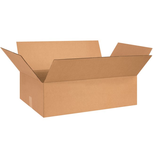 26x15x5 Flat Corrugated Box - Kraft ECT-32 - Bundle of 20 - Image 1