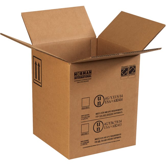 12-1/2x12-1/2x15-1/8 Plastic Pail HazMat Box - Image 1