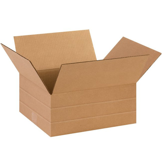 Multi-Depth 14x10x6 Corrugated Box, ECT-32 Kraft, Bundle of 25 - Image 1