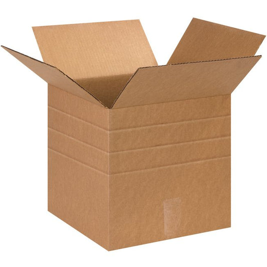 Adjustable 13x13x13 Multi-Depth Corrugated Box - Image 1