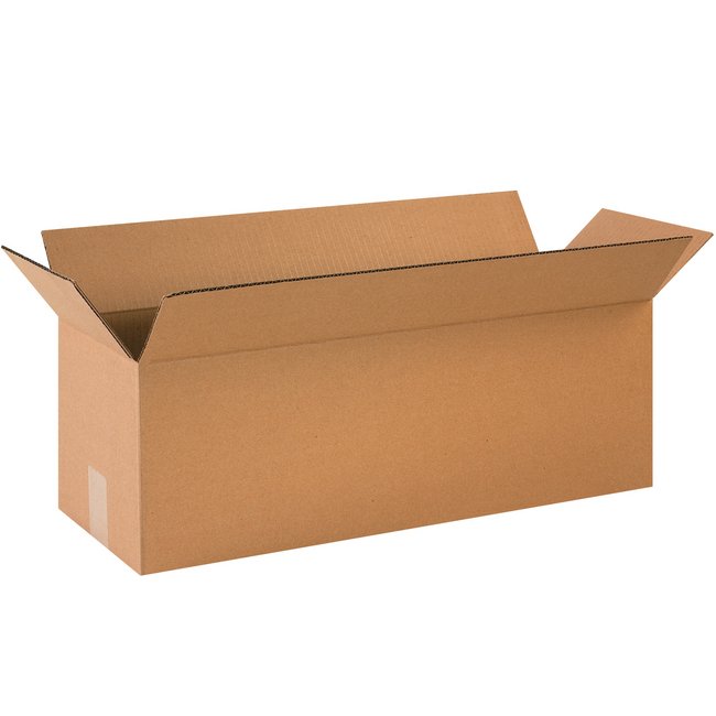 24x8x8 Long Corrugated Box, Pack of 25, Kraft ECT-32 - Image 1