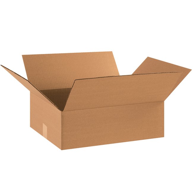 18x14x6 Flat Corrugated Shipping Box - Image 1