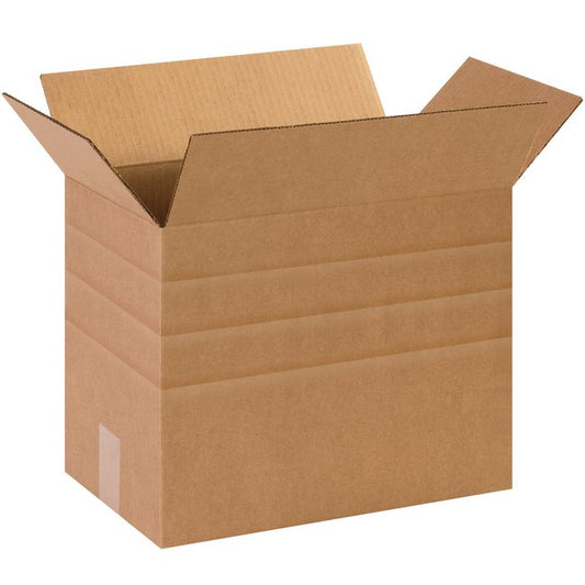 Adjustable Multi-Depth Corrugated Box - 14-1/2 x 8-3/4 x 12 in - Image 1