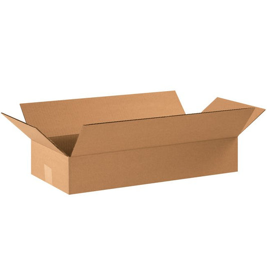 Alpha Packaging 22x10x4 Flat Corrugated Box, ECT-32 Kraft, Bundle of 25 - Image 1