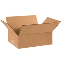 12x9x4 Flat Corrugated Box - ECT-32 Kraft, Bundle of 25