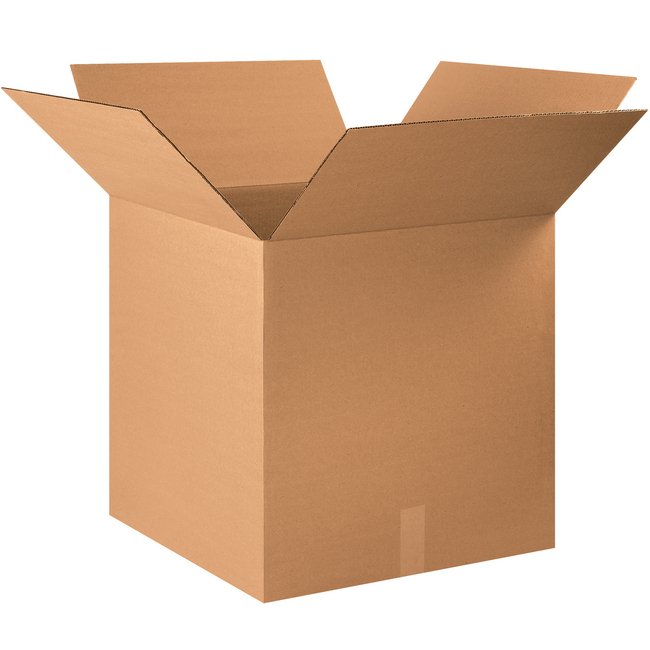36x22x22 Tall Kraft Corrugated Box for Trophies, Shelving, Fishing Rods - Pack of 10 - Image 1